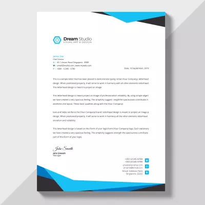 Design simple and nice looking letterhead word template