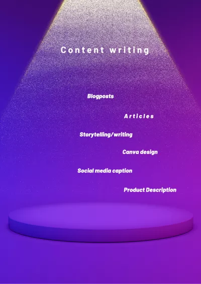 I will write well detailed articles and blogposts